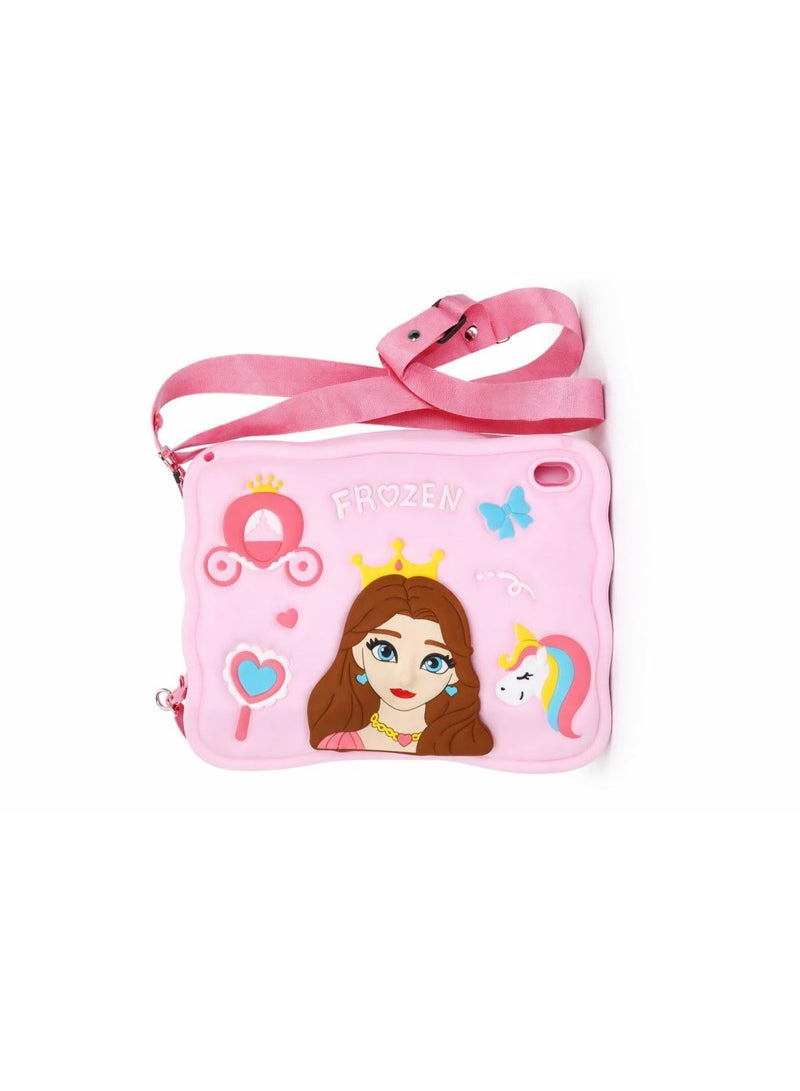 Cartoon 3D Silicon Handle Stand Cover For iPad 10th Generation 2022 10.9 Inch,iPad (A16) 11th Generation Case 11 Inch 2025, Funda Case Model A2696 A2757 A2777 (With Rope) (Frozen) - Image 2